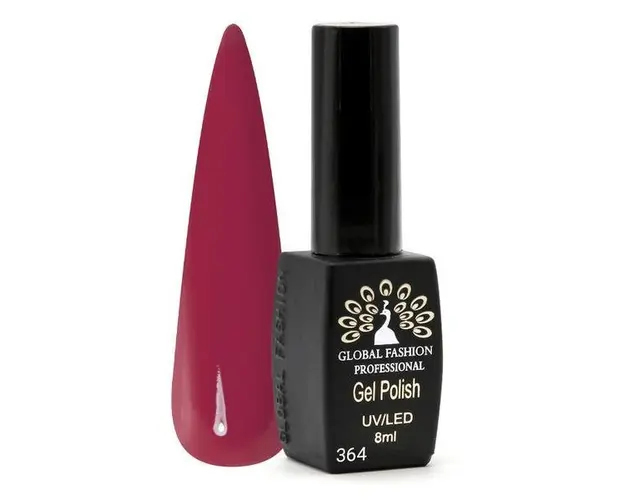 Oja semipermanenta Black Elite, Global Fashion 8 ml, Rosu bordo 364