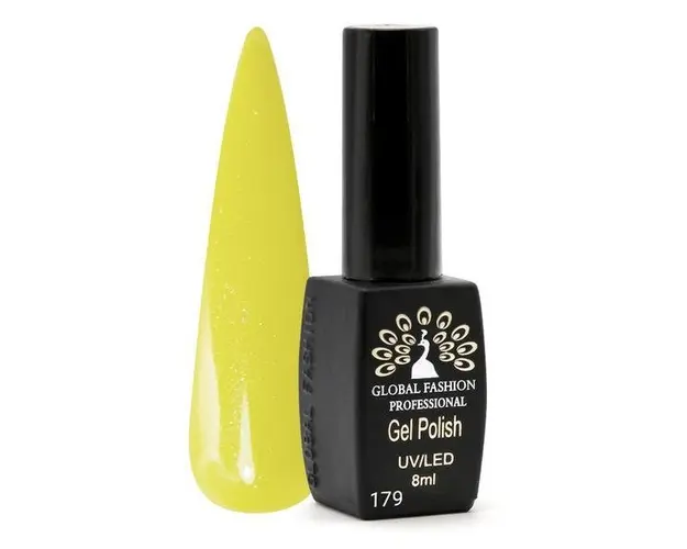 Oja semipermanenta Black Elite, Global Fashion 8 ml, Galben 179