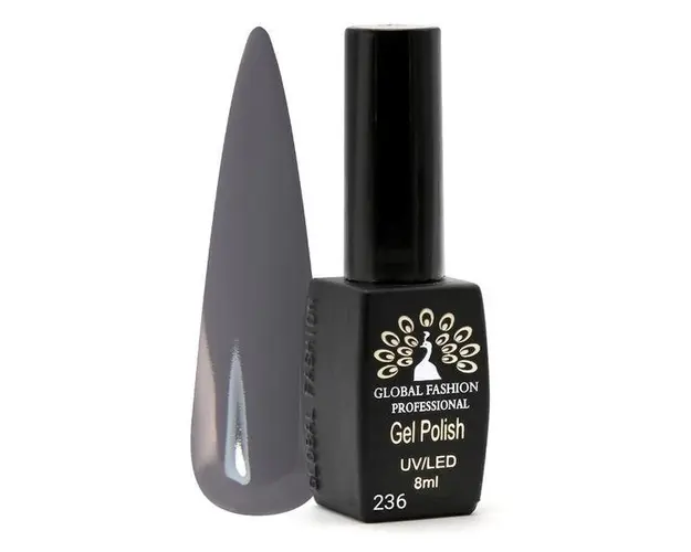 Oja semipermanenta Black Elite, Global Fashion, 8 ml, Gri 236
