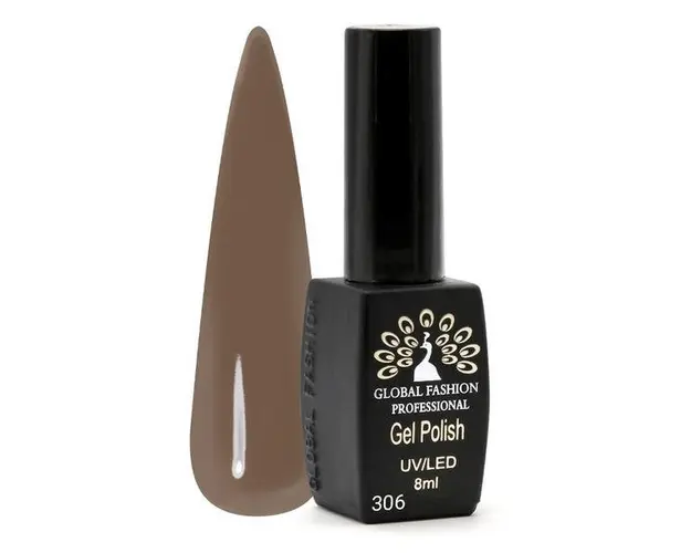 Oja semipermanenta Black Elite, Global Fashion 8 ml, Maro 306