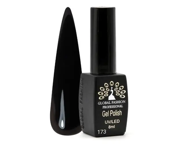 Oja semipermanenta Black Elite, Global Fashion 8 ml, Negru 173