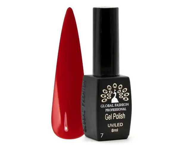 Oja semipermanenta Black Elite, Global Fashion, 8 ml, Rosu 007