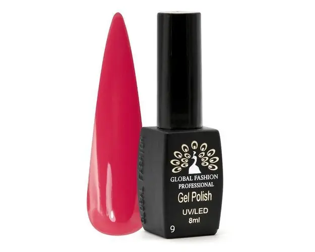 Oja semipermanenta Black Elite, Global Fashion 8 ml, Rosu 009