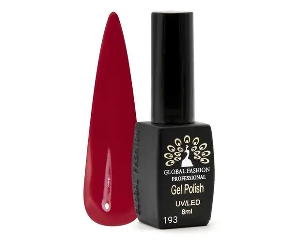 Oja semipermanenta Black Elite, Global Fashion 8 ml, Rosu 193