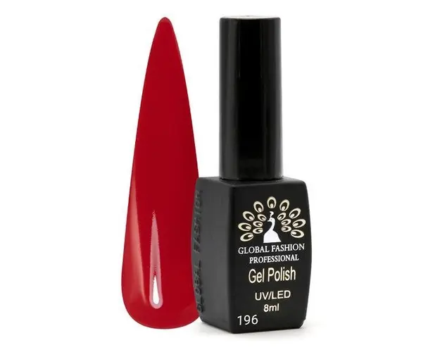 Oja semipermanenta Black Elite, Global Fashion, 8 ml, Rosu 196