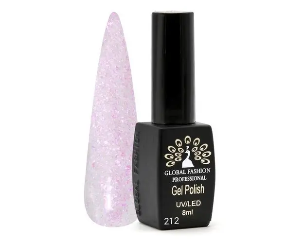 Oja semipermanenta Black Elite, Global Fashion, 8 ml, Roz 212