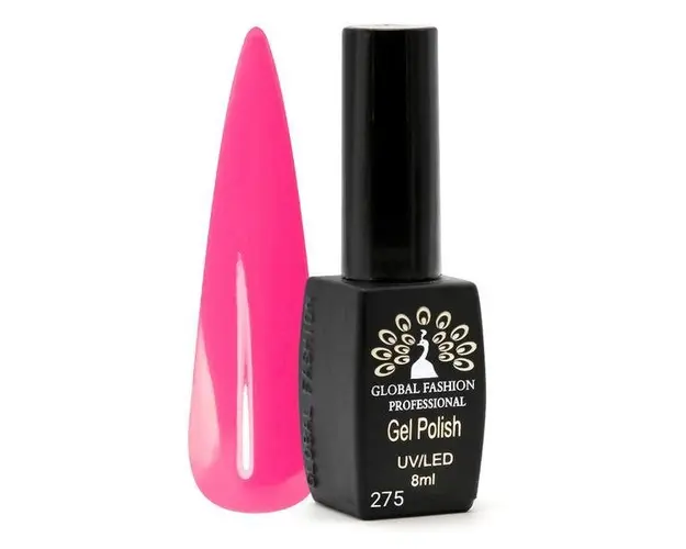 Oja semipermanenta Black Elite, Global Fashion 8 ml, Roz 275