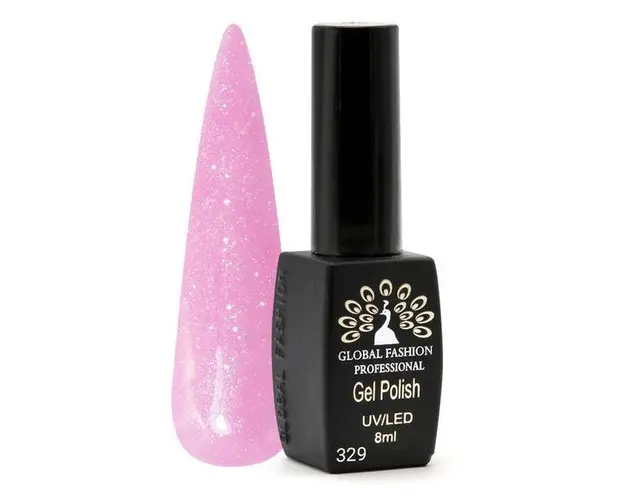 Oja semipermanenta Black Elite, Global Fashion, 8 ml, Roz 329