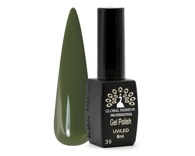 Oja semipermanenta Black Elite, Global Fashion, 8 ml, Verde 039