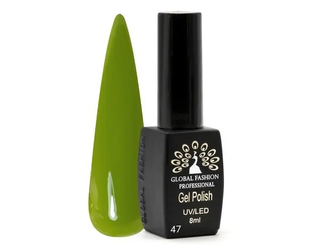 Oja semipermanenta Black Elite, Global Fashion 8 ml, Verde 047