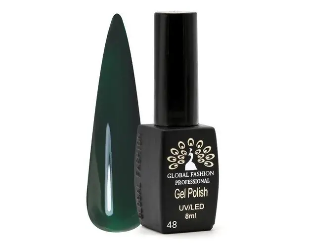 Oja semipermanenta Black Elite, Global Fashion 8 ml, Verde 048