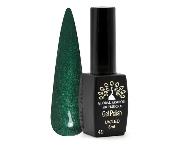 Oja semipermanenta Black Elite, Global Fashion 8 ml, Verde 049