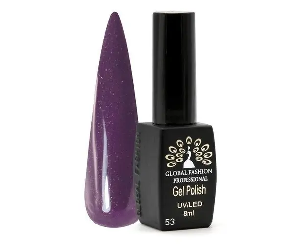 Oja semipermanenta Black Elite, Global Fashion, 8 ml, Violet 053
