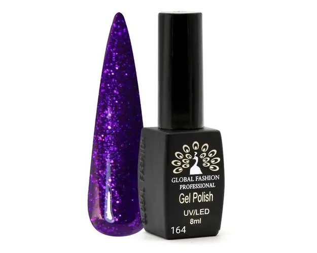 Oja semipermanenta Black Elite, Global Fashion 8 ml, Violet 164