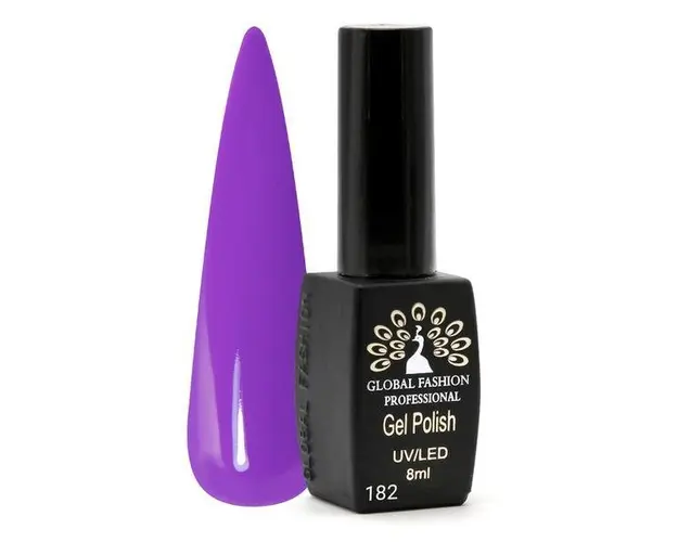 Oja semipermanenta Black Elite, Global Fashion 8 ml, Violet 182