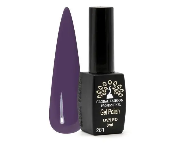 Oja semipermanenta Black Elite, Global Fashion, 8 ml, Violet 281
