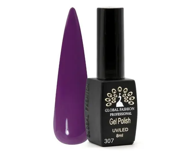 Oja semipermanenta Black Elite, Global Fashion 8 ml, Violet 307