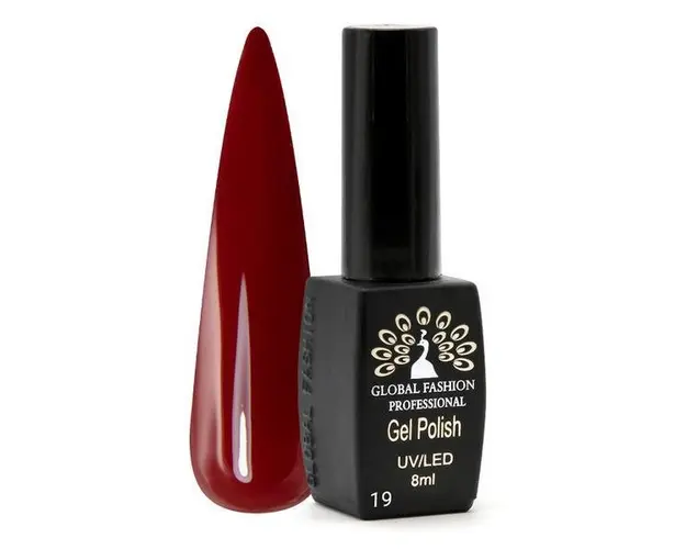 Oja semipermanenta Black Elite, Global Fashionm 8 ml, Rosu bordo 019