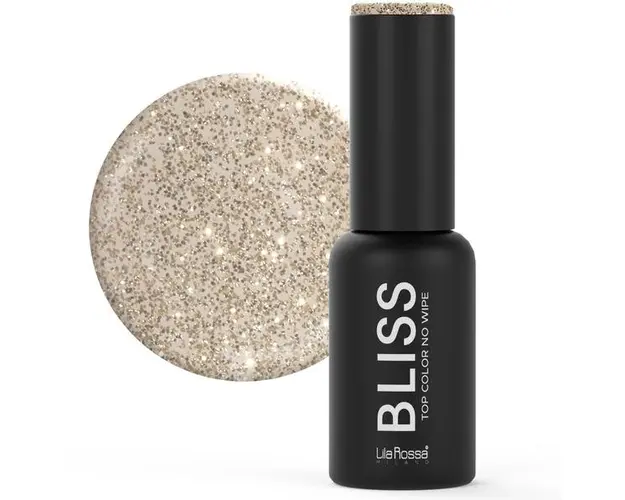 Oja Semipermanenta BlissTop Color Glitter Gold Lila Rossa, 7ml