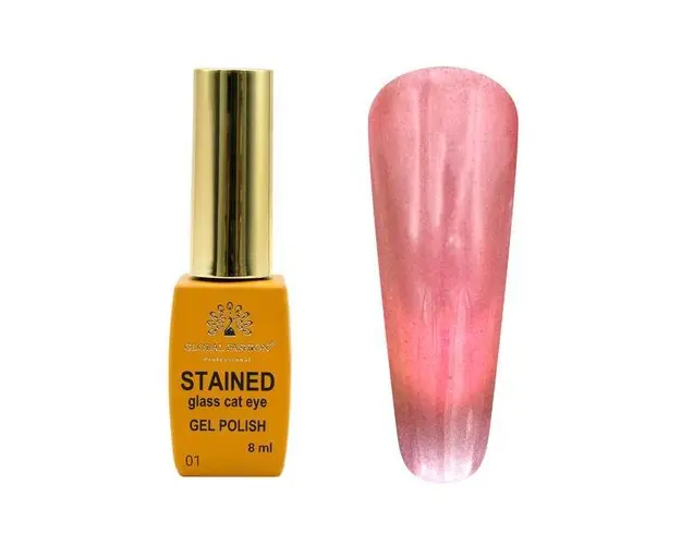 Oja semipermanenta Cat Eyes cu efect de vitraliu 8 ml, Glass Cat eyes 01