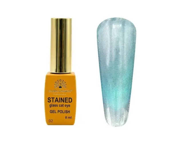 Oja semipermanenta Cat Eyes cu efect de vitraliu 8 ml, Glass Cat eyes 02