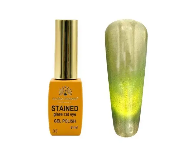 Oja semipermanenta Cat Eyes cu efect de vitraliu 8 ml, Glass Cat eyes 03