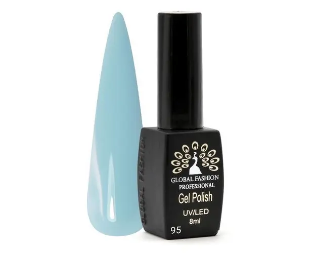 Oja semipermanenta, Global Fashion, Black Elite, 8 ml, Albastru 095