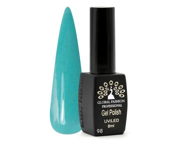 Oja semipermanenta, Global Fashion, Black Elite, 8 ml, Albastru 098