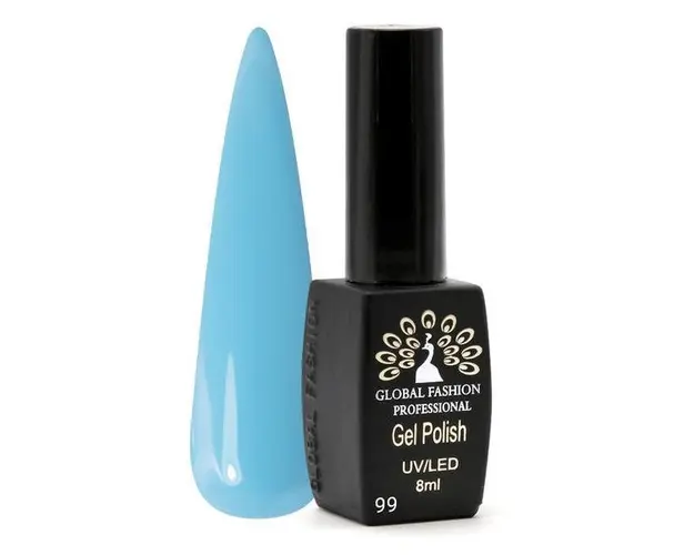 Oja semipermanenta, Global Fashion, Black Elite, 8 ml, Albastru 099
