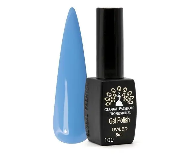 Oja semipermanenta, Global Fashion, Black Elite, 8 ml, Albastru 100