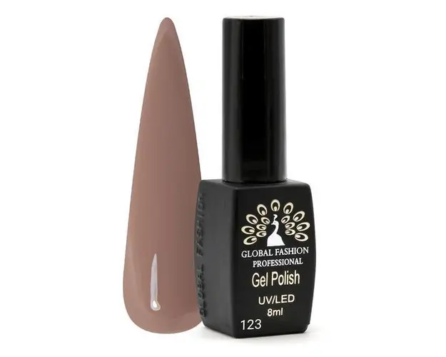 Oja semipermanenta, Global Fashion, Black Elite, 8 ml, Maro 123