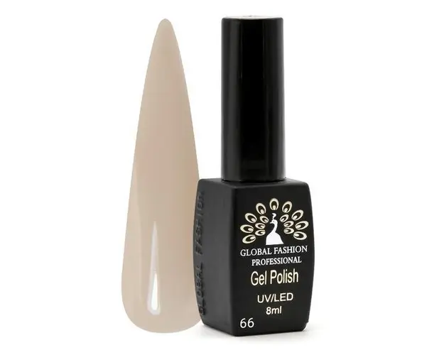 Oja semipermanenta, Global Fashion, Black Elite, 8 ml, Nude 066