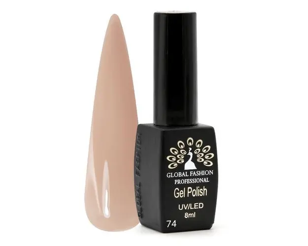 Oja semipermanenta, Global Fashion, BLACK ELITE, 8 ml, Nude 074
