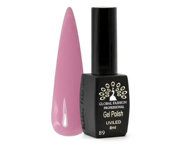 Oja semipermanenta, Global Fashion, Black Elite, 8 ml, Roz 089