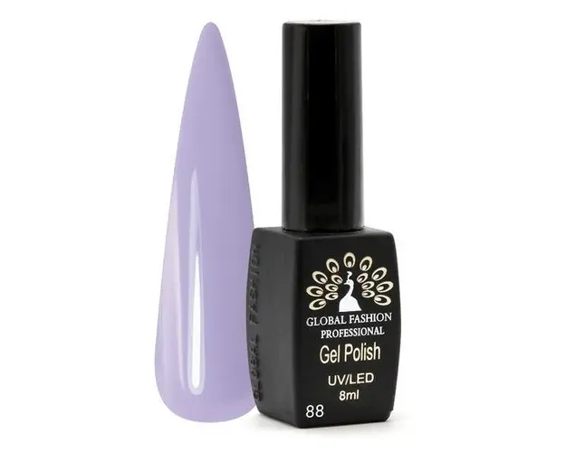 Oja semipermanenta, Global Fashion, Black Elite, 8 ml, Violet 088