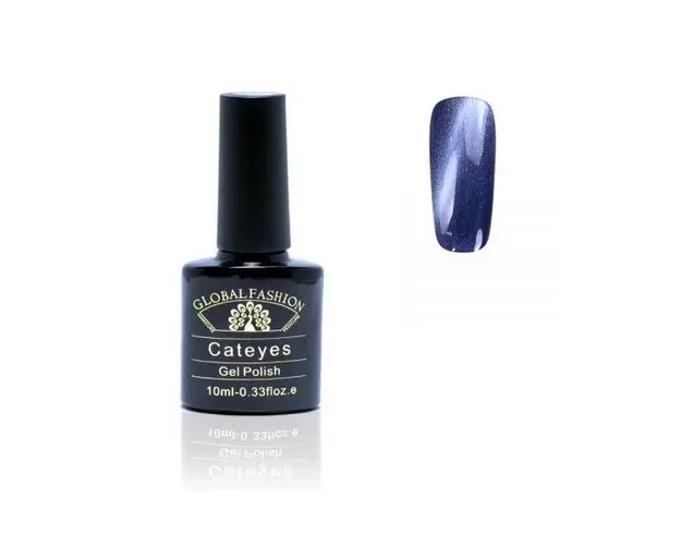Oja semipermanenta, Global Fashion, Cat Eye, 10 ml, Albastru 14