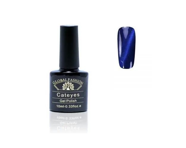 Oja semipermanenta, Global Fashion, Cat Eye, 10 ml, Albastru 33