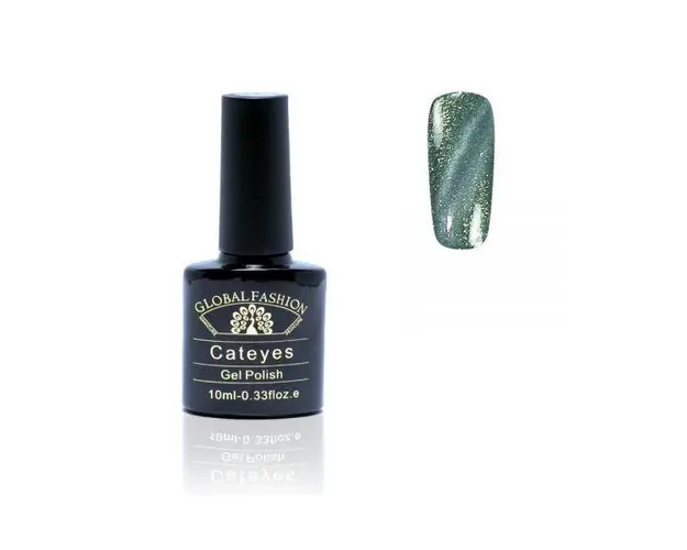 Oja semipermanenta, Global Fashion, Cat Eye, 10 ml, Verde 70