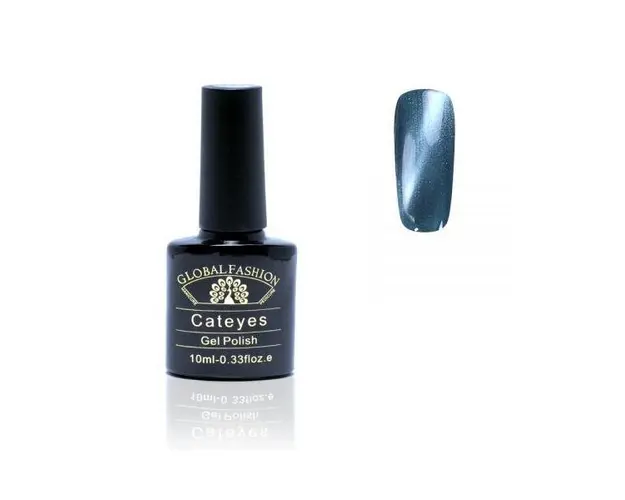 Oja semipermanenta, Global Fashion, Cat Eyes, 10 ml, Albastru 17