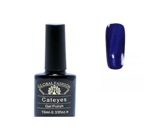 Oja semipermanenta, Global Fashion, Cat eyes, 10 ml, Albastru 81