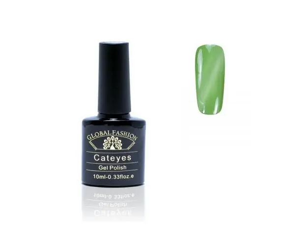 Oja semipermanenta, Global Fashion, Cat Eyes, 10 ml, Verde 44