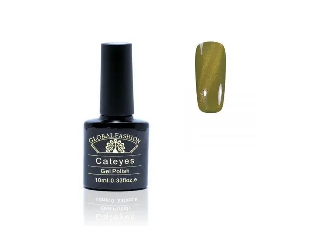 Oja semipermanenta, Global Fashion, Cat Eyes, 10 ml, Verde 77