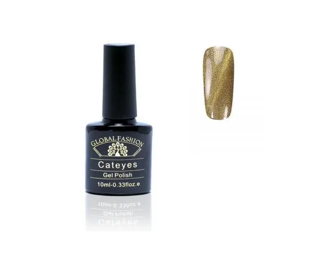 Oja semipermanenta, Global Fashion, Cat Eyes, 10ml, Auriu 32
