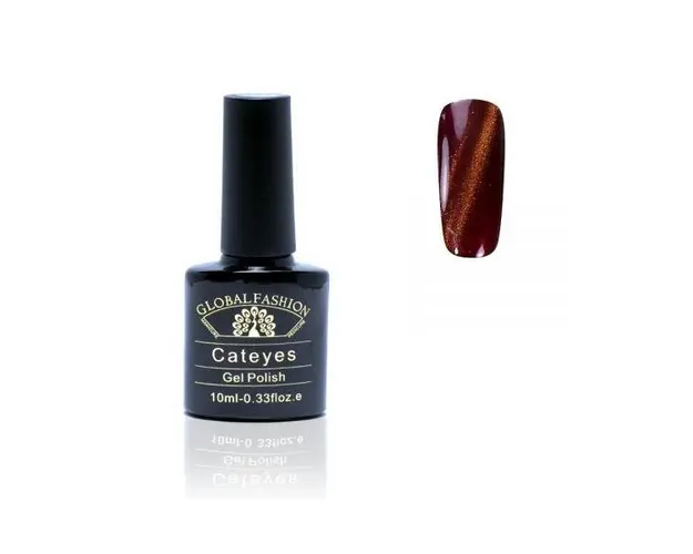Oja semipermanenta, Global Fashion, Cat Eyes, 10ml, Maro 35