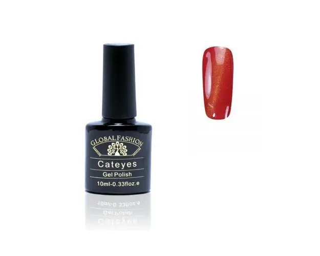 Oja semipermanenta, Global Fashion, Cat Eyes, 10ml, Rosu 29