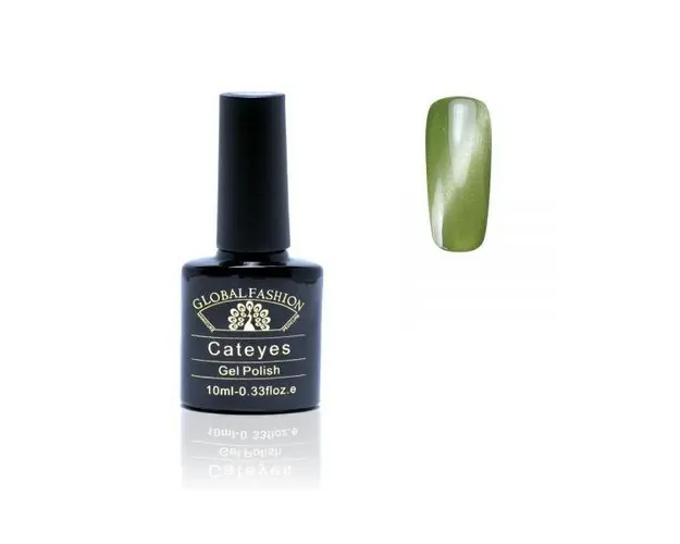 Oja semipermanenta, Global Fashion, Cat Eyes, 10ml, Verde 08