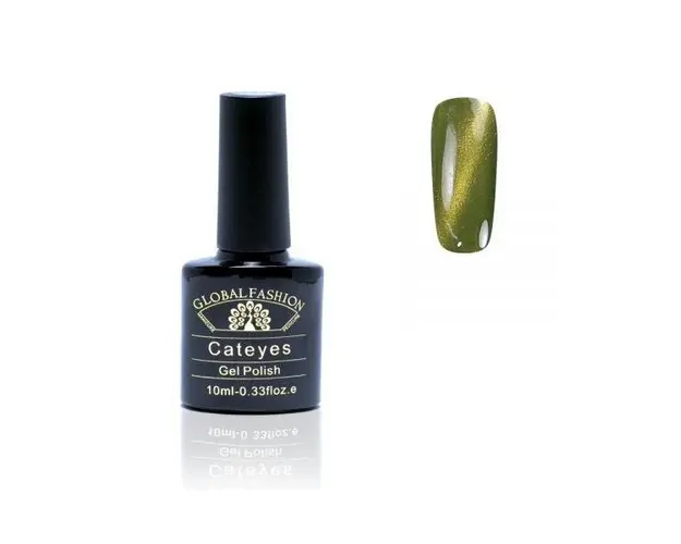 Oja semipermanenta, Global Fashion, Cat Eyes, 10ml, Verde 27