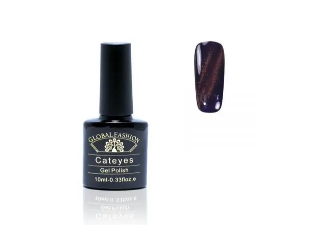 Oja semipermanenta, Global Fashion, Cat Eyes, 10ml, Violet, auriu 59