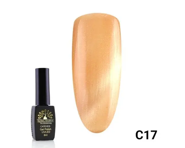 Oja semipermanenta, Global Fashion, Cat Eyes, 8 ml, Auriu 17