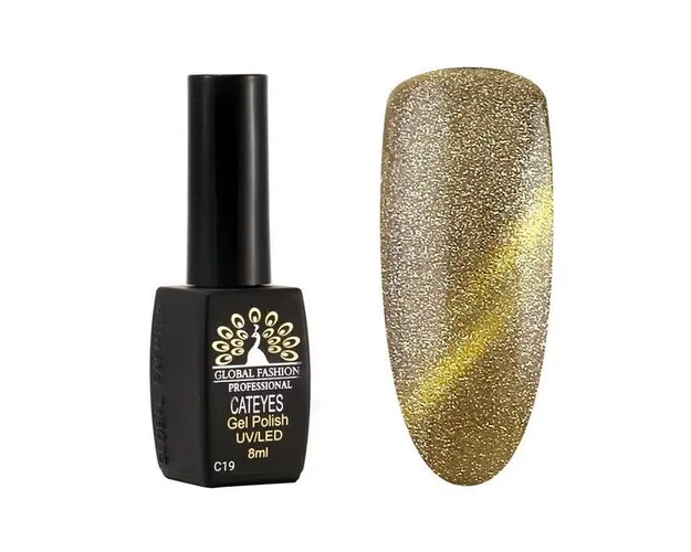 Oja semipermanenta, Global Fashion, Cat Eyes, 8 ml, Auriu 19